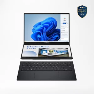 ASUS Zenbook DUO Intel Ultra 9 285H 16Cores, Intel Arc Graphics, 32GB LPDDR5X, 2TB M.2 NVMe, 14" OLED 3K 120HZ, WIN 11 Home, 1 Year Perfect Warranty Pro