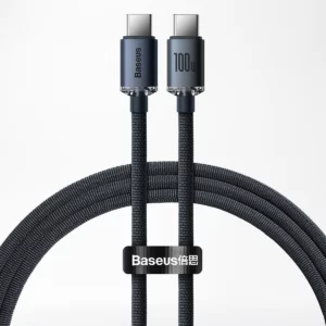 Baseus Crystal Shine Series Cable USB-C to USB-C 100W 1.2m Fast Charging, 18 Month Warranty
