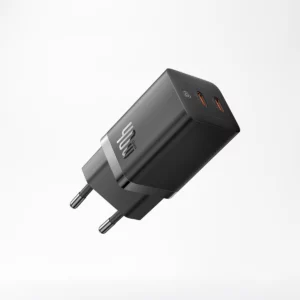 Baseus GaN5 Pro Dual USB-C Fast Charger 40W, 18 Months Warranty