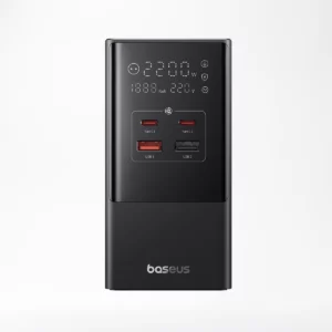 Baseus Power Combo AC/DC 7 Ports Output (3xAC + 2x USB-A + 2xUSB-C) 35W Tower Power Strip, 18 Months Warranty